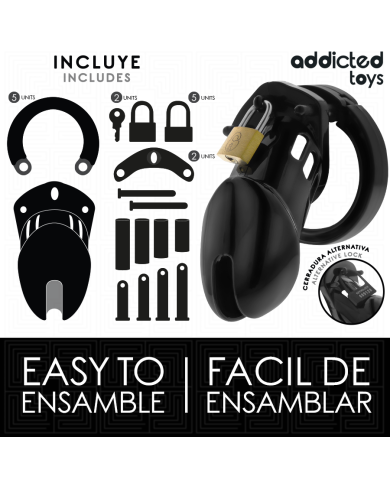 ADDICTED TOYS LOCKED OBSIDIAN HOLD JAULA PARA PENE TALLA M