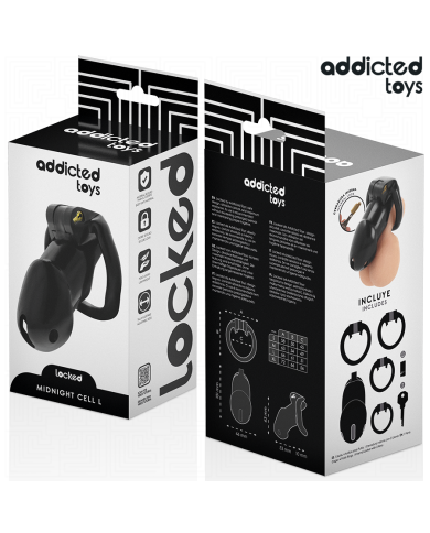 ADDICTED TOYS LOCKED MINDNIGHT CELL JAULA PARA PENE TALLA L