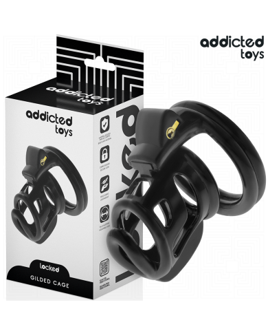 ADDICTED TOYS LOCKED GILDEN CAGE JAULA PARA PENE DE SILICONA 85 CM