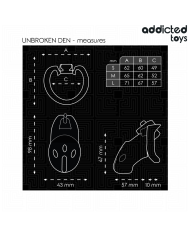 ADDICTED TOYS LOCKED UNBROKEN DEN JAULA PARA PENE 98 CM