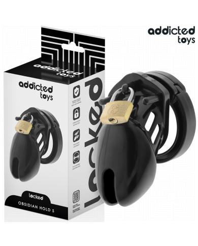ADDICTED TOYS LOCKED OBSIDIAN HOLD JAULA PARA PENE TALLA S