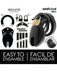 ADDICTED TOYS LOCKED OBSIDIAN HOLD JAULA PARA PENE TALLA S