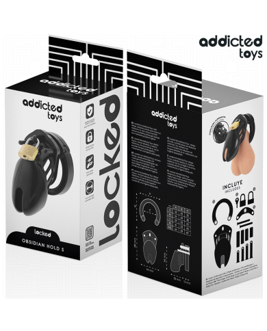 ADDICTED TOYS LOCKED OBSIDIAN HOLD JAULA PARA PENE TALLA S