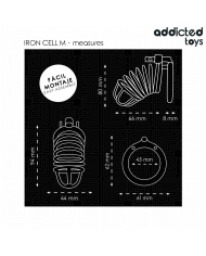 ADDICTED TOYS LOCKED IRON CELL JAULA PARA PENE DE METAL TALLA M