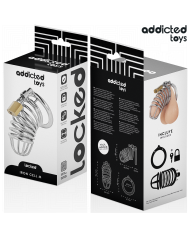 ADDICTED TOYS LOCKED IRON CELL JAULA PARA PENE DE METAL TALLA M