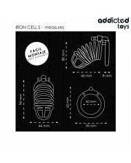 ADDICTED TOYS LOCKED IRON CELL JAULA PARA PENE DE METAL 4 CM TALLA S