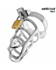 ADDICTED TOYS LOCKED SILVER LOCK JAULA PARA PENE DE METAL TALLA M