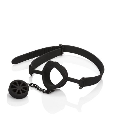 CALEXOTICS SCANDAL MORDAZA CON TAPON DE SILICONA NEGRO