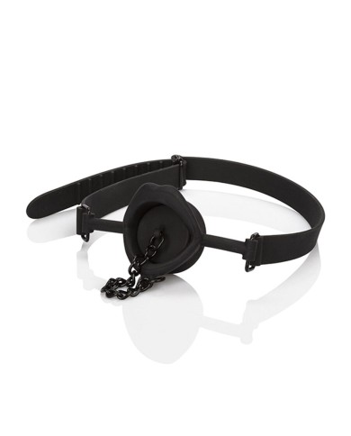 CALEXOTICS SCANDAL MORDAZA CON TAPON DE SILICONA NEGRO