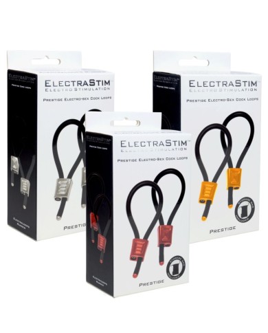 ELECTRASTIM PRESTIGE ELECTRA LOOPS ANILLOS DE PENE AJUSTABLES ROJO