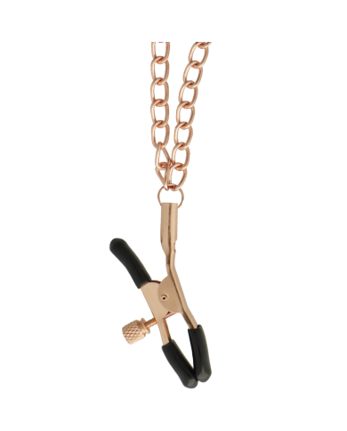 BEGME BLACK EDITION COLLAR CON CADENAS Y PINZAS PEZONES CON FORRO DE NEOPRENO