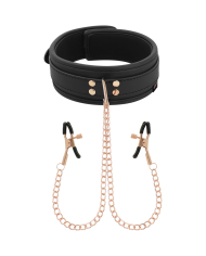 COQUETTE CHIC DESIRE FANTASY COLLAR CON PINZAS PEZONES CON FORRO DE NEOPRENO