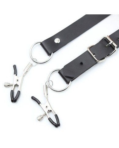 OHMAMA FETISH PINZAS CLITORIS CON CORREAS PIERNAS