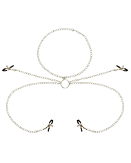 OHMAMA FETISH 4 PINZAS PEZONES CON COLLAR DE CADENAS