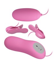 PRETTY LOVE PINZAS CON VIBRACION Y ELETROSHOCK ROSA