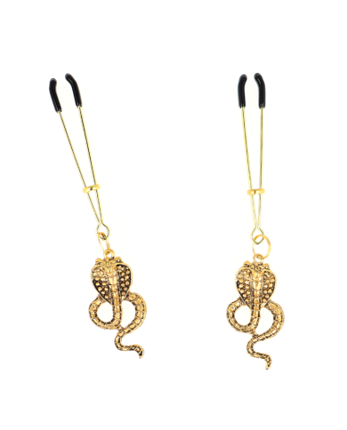KINK PINZAS PARA PEZONES CON COLGANTE DE COBRA 6 CM