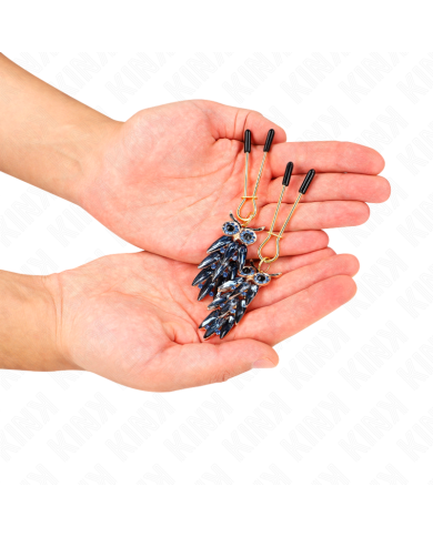 KINK PINZAS PARA PEZONES CON COLGANTE DE BUHO 6 CM