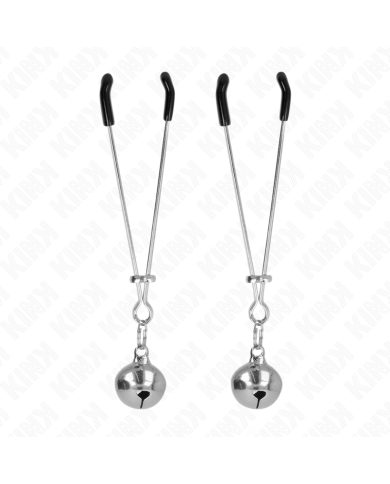 KINK PINZAS PARA PEZONES FINA CON CASCABEL PLATEADO 7 CM
