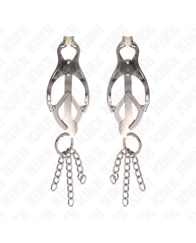 KINK PINZAS PARA PEZONES ESTILO JAPONES CON CADENAS PLATEADO