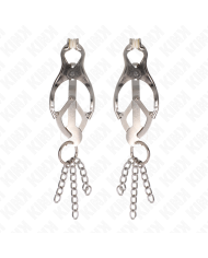 KINK PINZAS PARA PEZONES ESTILO JAPONES CON CADENAS PLATEADO