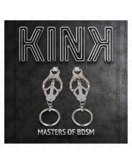 KINK PINZAS PARA PEZONES ESTILO JAPONES CON AROS PLATEADO