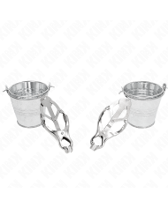 KINK PINZAS PARA PEZONES ESTILO JAPONES CON CUBOS PLATEADO