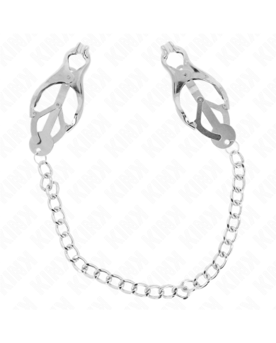 KINK PINZAS PARA PEZONES ESTILO JAPONES CON CADENA PLATEADO 30 CM