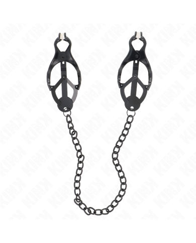 KINK PINZAS PARA PEZONES ESTILO JAPONES CON CADENA NEGRO 30 CM