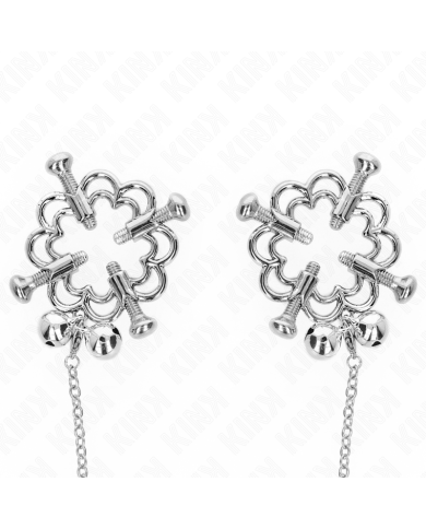 KINK PINZAS PARA PEZONES FLOR METALICA CON CADENA