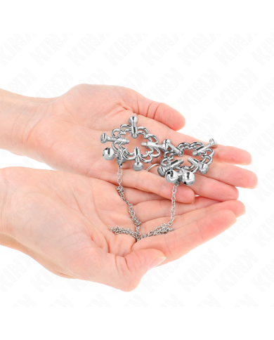 KINK PINZAS PARA PEZONES FLOR METALICA CON CADENA