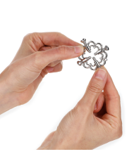 KINK PINZAS PARA PEZONES FLOR METALICA