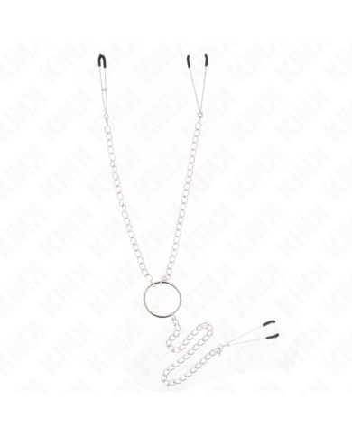 KINK PINZAS PARA PEZONES Y CLITORIS CON CADENA 30 CM MODELO 1
