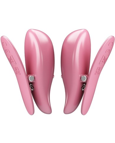 PRETTY LOVE CAILEY PINZAS PARA PEZONES 10 VIBRACIONES CONTROL REMOTO ROSA