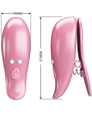 PRETTY LOVE CAILEY PINZAS PARA PEZONES 10 VIBRACIONES CONTROL REMOTO ROSA