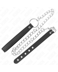 KINK ANILLO PENE CUERO 215 X 2 CM CON CADENA METAL 60 CM Y CORREA DE CUERO