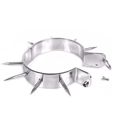 METAL HARD COLLAR ESCLAVO BDSM CON PUNTAS