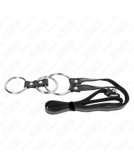 KINK ANILLO PENE METAL TRIPLE 38 CM A 5 CM CON CINTURON POLIPIEL 112 CM