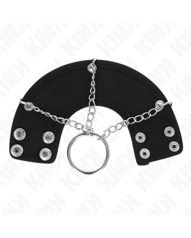 KINK ANILLO PENE 4 CM CADENA 7 CM METAL CON CINTURON POLIPIEL