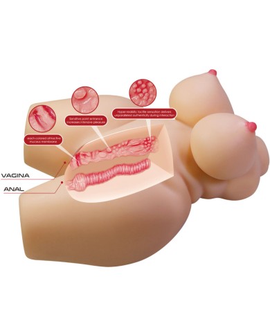 CRAZY BULL GRACE TORSO FEMENINO REALISTA VAGINA Y ANAL 75 KG