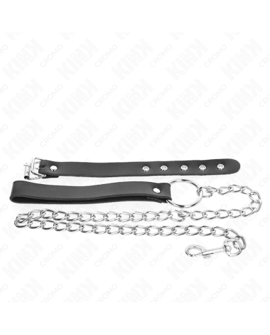 KINK ANILLO PENE CUERO CON CORREA 215 X 2 CM Y CADENA METAL 60 CM