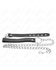 KINK ANILLO PENE CUERO CON CORREA 215 X 2 CM Y CADENA METAL 60 CM