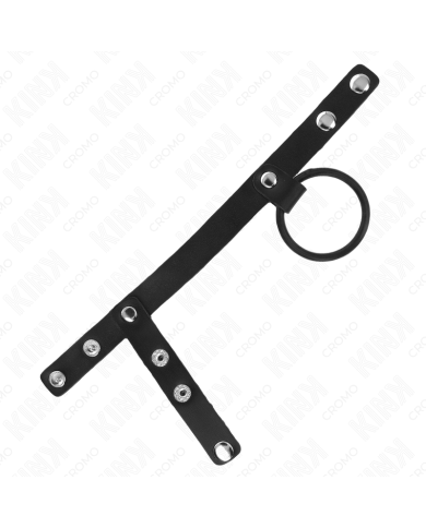 KINK ANILLO PENE SILICONA 38 CM CON DIVISOR DE BOLAS Y CORREA DE CUERO 22 X 15 CM