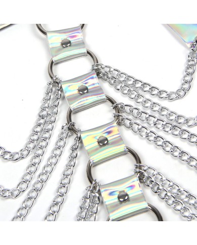 SUBBLIME 953737 ARNES DE PECHO CON ANILLOS Y CADENAS PLATA TALLA UNICA
