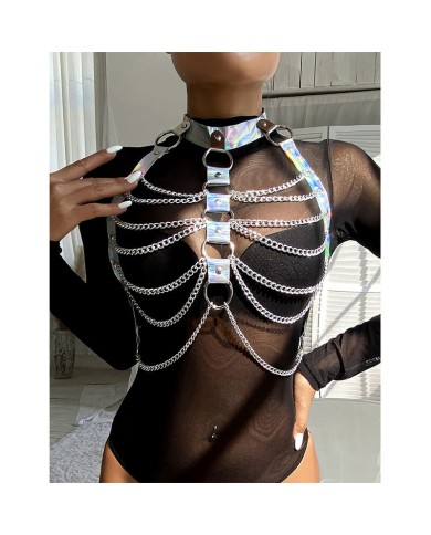 SUBBLIME 953737 ARNES DE PECHO CON ANILLOS Y CADENAS PLATA TALLA UNICA