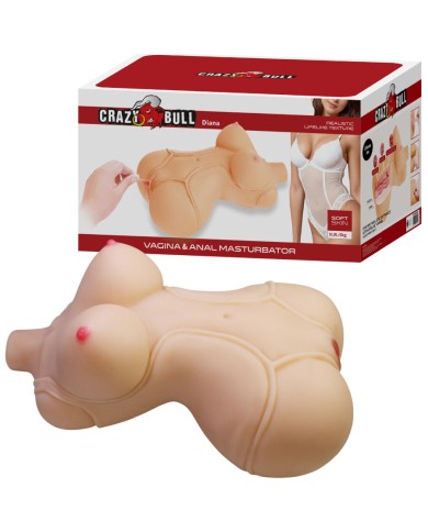 CRAZY BULL DIANA TORSO FEMENINO REALISTA VAGINA Y ANAL 5 KG