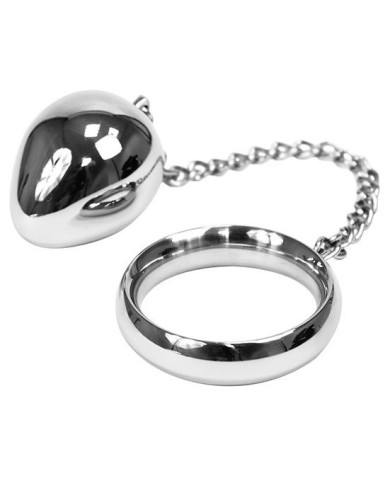 METAL HARD COCK RING 40MM CADENA CON BOLA METAL