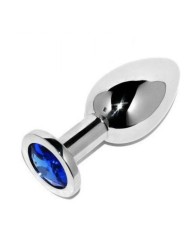 METAL HARD ANAL PLUG DIAMOND BLUE SMALL 571CM