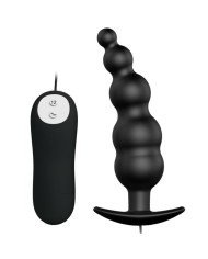 PRETTY LOVE PLUG ANAL SILICONA ESTIMULACION EXTRA Y 12 MODOS VIBRACION NEGRO CONTROL REMOTO