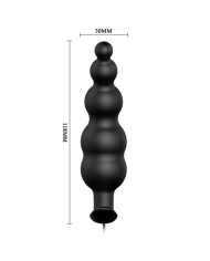 PRETTY LOVE PLUG ANAL SILICONA ESTIMULACION EXTRA Y 12 MODOS VIBRACION NEGRO CONTROL REMOTO