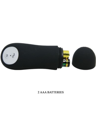PRETTY LOVE PLUG ANAL SILICONA ESTIMULACION EXTRA Y 12 MODOS VIBRACION NEGRO CONTROL REMOTO